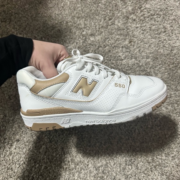 New Balance Shoes - New Balance 550 White and Tan Sneakers